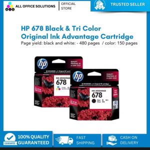 HP 678 Tri-color and Black Original Ink Advantage Cartridge
