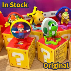 Bandai | In Stock McDonald’s Mario Collaboration Toys Super Mario Galaxy Movie Toys 10 Super Mario Figurines Collectible Model Toy