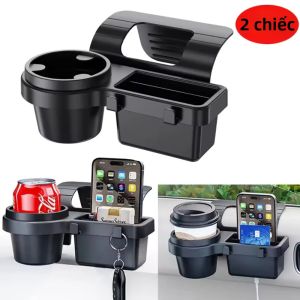 2 Cái Giá Đỡ Cốc Trên Cửa Xe Ô Tô Di Động Có Móc Treo Đôi Giá Để Điện Thoại Chìa Khóa Giá Để Chai Nước Trên Cửa Sổ Xe Hơi