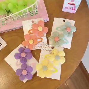 Jepit Rambut Korea Anak Perempuan Model Bunga Tiptop 1 Set 2 Pcs Aksesoris Rambut Anak AK214 YARRA