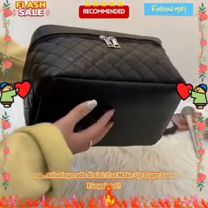 Fx - Tas Kosmetik Pouch Travel Wanita Nilon Tempat Penyimpanan Make Up Organizer Bag Muat Banyak - GRATIS BIAYA PENGIRIMAN !!!