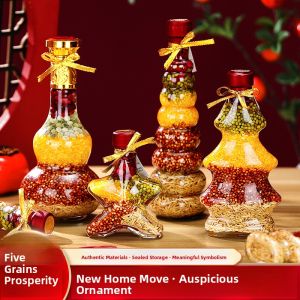 MONLEYTA | New Home Decoration Creative Grain Harvest Ornaments Moving Ceremony Supplies Living Room Decor Chinese Style Household Items