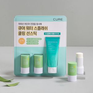 CURE Water Splash Cooling Sun Stick 46g Aloe Soothing Gel 100ml