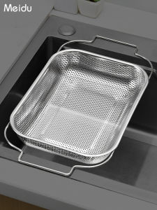 Draining Basket 2024 New Arrival Washing Basin For Home Kitchen Sink Retractable Draining Basin Tableware Plate Stainless Steel Draining Rack