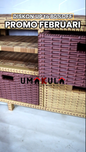 Rak Lemari Meja TV 43 inci Rotan Sintetis 5 Laci Buffet Bufet Ruang Tamu Serbaguna Minimalis Murah