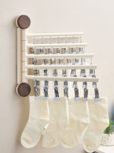 Suction Rotary Drying Rack Wooden Multiple Clips