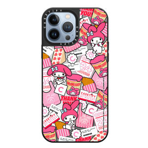 เคสโทรศัพท์ลายการ์ตูน My Melody สีชมพูเคสโทรศัพท์ป้องกันการกระแทกสามารถใส่ได้กับ iPhone 15 14 13 12 11X8P 7P 7 6P