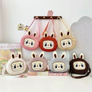 Labubu Crossbody Bag Plush Wallet Ladies Card Love Cartoon Shoulder Bag Handbag Girls Birthday Christmas Gift