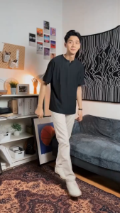 celana Chino chinos cinos panjang pria distro slimfit // celana chinos selvedge accent