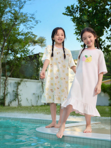 Purcotton | Cool Feeling Cotton Girls Sleeve Dress