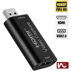🎁 Original Product + FREE Shipping 🎁 Audio Video Capture Cards - HDMI to USB 2.0 Record Card Output High Definition 1080P/30Hz Record via DLSR Action Cam and PC for Gaming Streaming Live Broadcasting Teaching