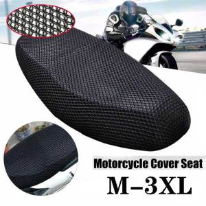 Motorcycle Seat Cover Breathable 3D Mesh Motorcycle Seat Covers Cushion Anti-Slip Waterproof
