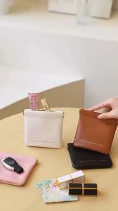 [SN1001] กระเป๋าใส่เหรียญ ลิปสติก หูฟัง กระเป๋ามินิมอลหนัง PU กันน้ำ พกพาสะดวก พร้อมส่งในไทย