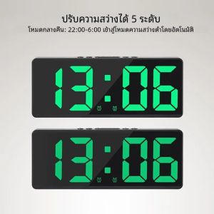 มัลติฟังก์ชั่น LED จํานวนนาฬิกาสี Nightlight อุณหภูมิปฏิทินนาฬิกาปลุกดิจิตอลขนาดใหญ่อิเล็กทรอนิกส์ Backlight Home Decor