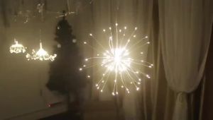 LED Copper Firework Lights 8 Modes Fairy Starburst Light with Remote Outdoor Decorations for Home Party Cafe Wedding