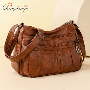 Túi Đeo Chéo Nữ Da Trơn Cao Cấp Năm 2024 Kiểu Dáng Thời Trang Chất Liệu PU Mềm Khóa Kéo