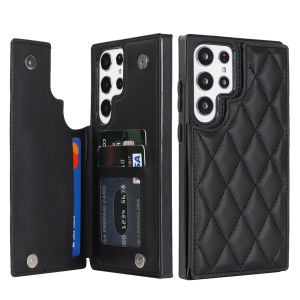 Casing For Samsung With Cards Holder Mobile Phone Shell Leather case For Samsung S24 Ultra S24U S22 Plus S21 Ultra S23 Plus S21 FE S22 Ultra S23U Card Cover Samsung Note10+ Note20 Ultra Casing Cards slot Cases