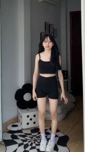 Quần short đùi biker dáng ôm body lưng cao thể thao thoáng mát co dãn