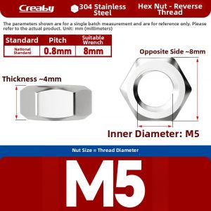 Creaby | Reverse Thread Hex Nut