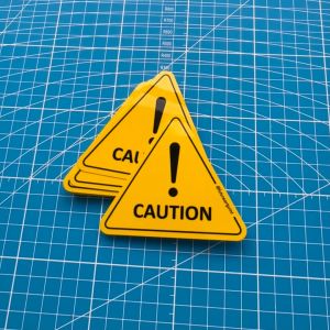Caution. Sign Label Notice Signage. Notice. Triangle. Laminated Waterproof Scratch Resistant. Suitable for Indoor and Outdoor.