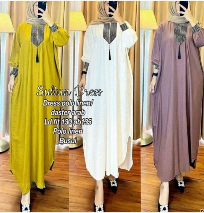 DRESS SULTAN CANTIK / MAXI KEKINIAN FIT TO XL | Lazada Indonesia