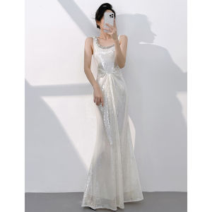Elegant Party Long Dress Fish-Tail Sequins 2026 New