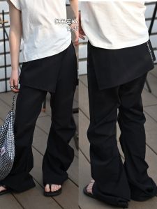 Fashionable Bell Bottom Trousers for Girls Childrens Long Pants Stylish Suit Pants Trendy Curtain Pants Spring Summer Kids Clothing