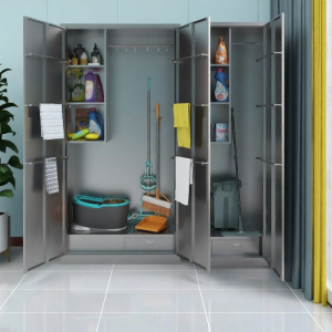 DIBIOU | Cleaning Tool Storage Cabinet Stainless Steel