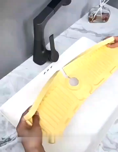 DFANCCIE Alas Pelindung Keran Wastafel Dapur Anti Slip Bahan Silikon Silicone Pad / Faucet Absorbent Mat Sink Splash Guard Silikon