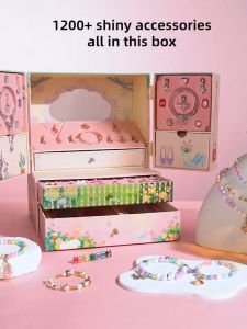 Phụ kiện cho bé gái vòng tay vòng charm sơn móng tay Mideer Girls Power Lacing Beads