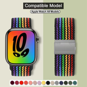 Braided Solo Loop For Apple watch band 44mm 45mm 49mm 40mm 41mm 38mm 42mm Nylon Snap bracelet Watch ultra ultra2（2023new） series 9 8 se 6 7 5 4 3 strap