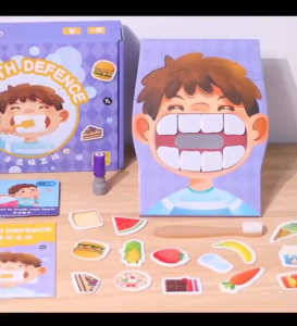 Kids Tooth Defense Educational Toy Fun Game to Teach Brushing Habits Early Learning Toy for Kids