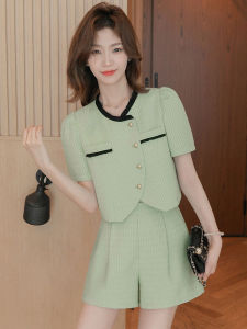 Slimming Tea Tone Short Pants Set Womens Summer 2024 Fashion Ensemble Cover up Cute Floral Print Two Piece Set Online Exclusive