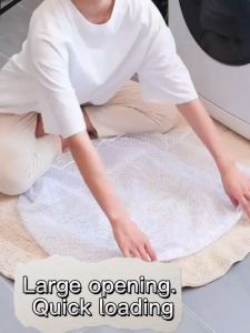Large Laundry Mesh Bag Washing Net Laundry Mesh Drawstring For Clothes College Dorm Apartment Household Clothing Car