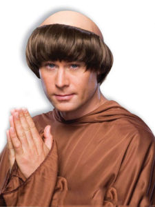 Cross-Border Hot Selling Fashion Priest Priest Monk Same Style Short Hair Mediterranean Bald Funny Funny Stage Performance Road