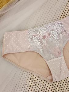GAINREEL | Mid Waist Lace Soft Floral Embroidery Breathable Comfort Triangle Pants