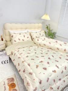 ชุดผ้าปูที่นอนพร้อมนวม7ฟุตครบเซ็ท แบรนด์cherish หนา นุ่ม เกรด พรีเมี่ยมขึ้นห้าง ความหนาผ้าปูสูงถึง 14 นิ้ว