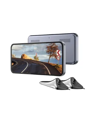 Camera Hành Trình Gương Chiếu Hậu Ô Tô HD 6.25 Inch 1080P 2 Kênh Hỗ Trợ Điểm Mù Tầm Nhìn Ban Đêm Giám Sát Đỗ Xe 24/24 Màn Hình Cảm Ứng IPS