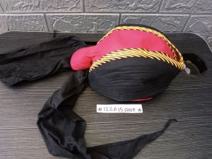 blangkon hitam lipat merah samurai kuning sliwir