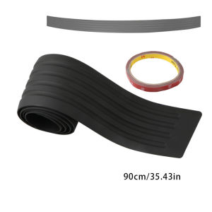 Carbon Fiber Universal Car Trunk Door Guard Strips Sill Plate Protector Rear Bumper Guard Rubber Mouldings Pad Trim Cover Strip