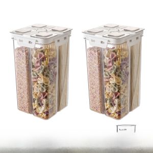 Food Storage Container Airtight Moisture Proof Beans Noodles Storage Box Kitchen Organization Tool Square Plastic Container