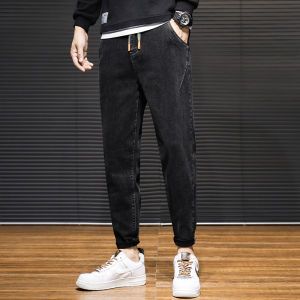 Thick Fleece Lined Winter Straight Leg Jeans Black