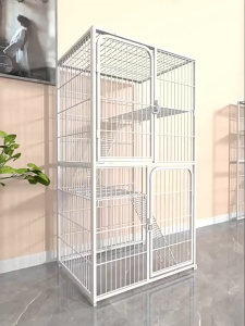 PAPAPET Large cat cage three-story cat villa suitable for multi-cat families.
