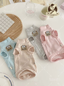 New Summer Pure Cotton Cat Vest Short Sleeve Breathable Hypoallergenic Soft Cotton Baby Clothes Woodland Print Cute Pet Apparel