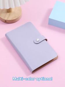【BUY 1PCS BIG A6 TAKE 1PCS Normal A6】New Large A6 Purple Leather Cash Organizer Binder 100 Banknote Capacity Money Saving Planner Notebook for Receipts and Bills