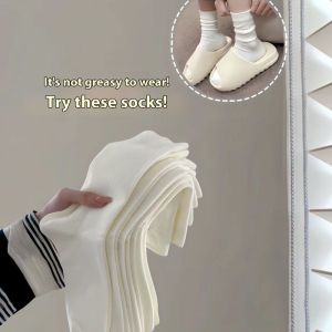 Students Knee-High Socks White Socks Bunching Socks