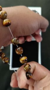 Tiger Eye Bracelet for Business Good Fortune and Protection. Country Source Brazil. High Quality Authentic Crystal for Men and Woman serve as Lucky charm for Good Luck (Cleansed and Blessed)