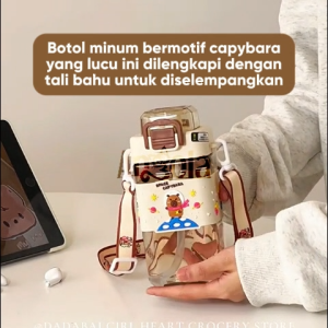 [NEW] Angola Botol Minum Capybara W07 Tumbler minum sedotan Capibara Serbaguna Sekolah Kerja Travel