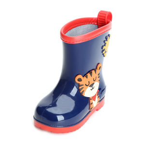 Lightweight Waterproof Childrens Rain Boots Cartoon Design for Boys And Girls Kindergarten Kids Shoes Non-Slip Rubber