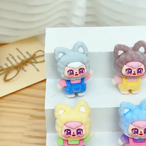 [พร้อมส่งในไทย]9ชิ้น/เซ็ต น้องแมวอ้วน ขนกำมะหยี่ 9 สี น่ารักมาก เหมาะเป็นของขวัญสำหรับคนพิเศษ